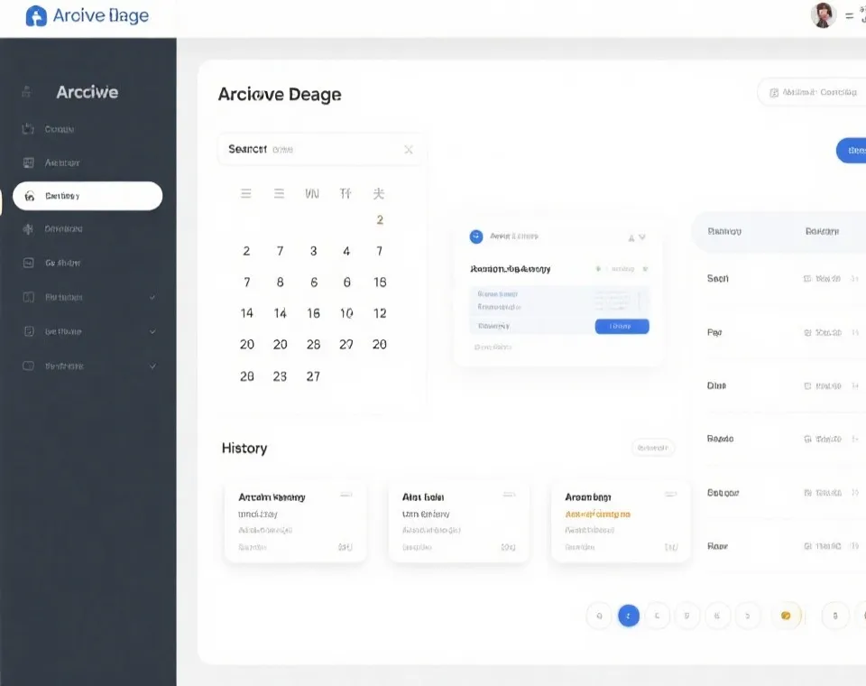 历史归档查询界面示意图